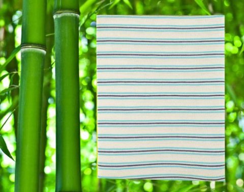 Deka letní bambusová modrý proužek